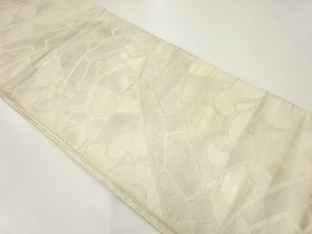 アンティーク　波車模様織出し袋帯（材料）